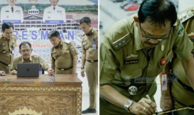 Bupati Pesibar Agus Istiqlal  Resmikan Gedung Perkantoran