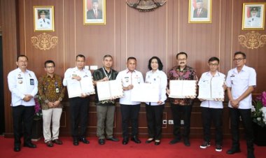 Pemkab Lamsel Teken MoU Dengan Kanwil Pajak