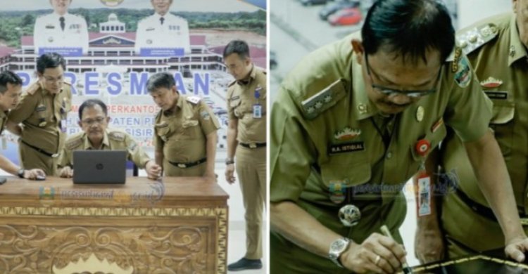 Bupati Pesibar Agus Istiqlal  Resmikan Gedung Perkantoran