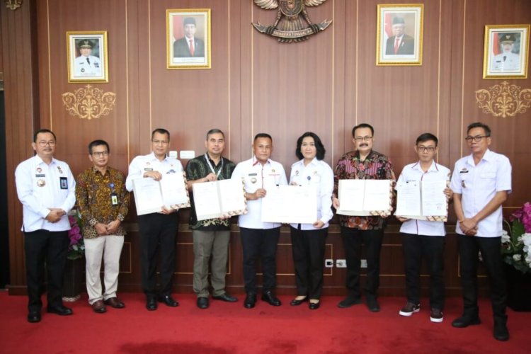 Pemkab Lamsel Teken MoU Dengan Kanwil Pajak