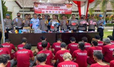 Tahun 2022, Polres Lampura Ungkap 621 Kasus