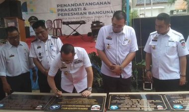 Pj Bupati Mesuji Sulfakar  Resmikan 12 Proyek DAK 2022