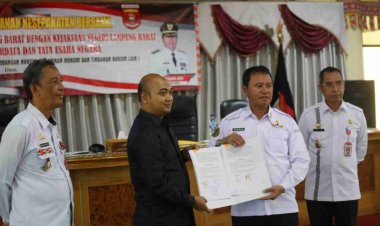 Pj Bupati Lambar Tandatangani  Kesepakatan tentang TUN