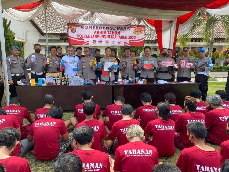 Tahun 2022, Polres Lampura Ungkap 621 Kasus