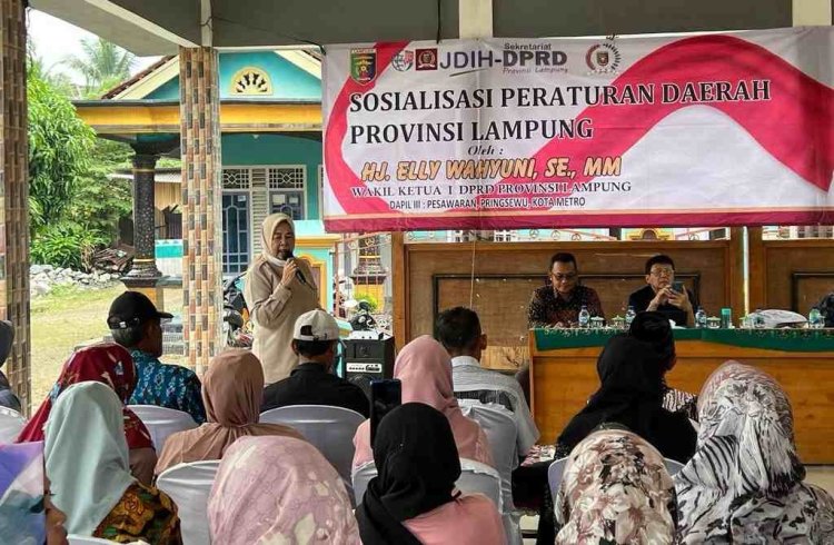 Elly Wahyuni  Sosialisasi Perda di Gadingrejo