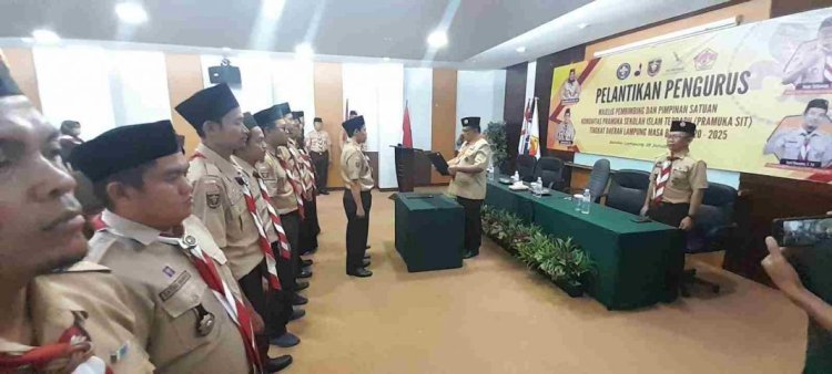 Kakwarda Lampung Lantik  Mabi dan Pinsako Pramuka SIT