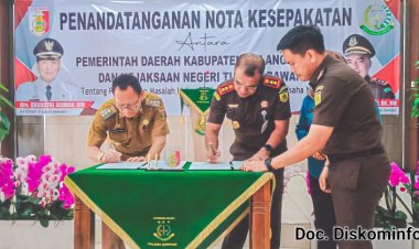 Pj. Bupati Tuba Tandatangani  Kerjasama dengan Kajari