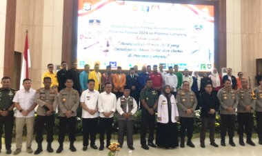 Kapolda Lampung Silaturahmi  dengan Penyelenggara dan Peserta Pemilu