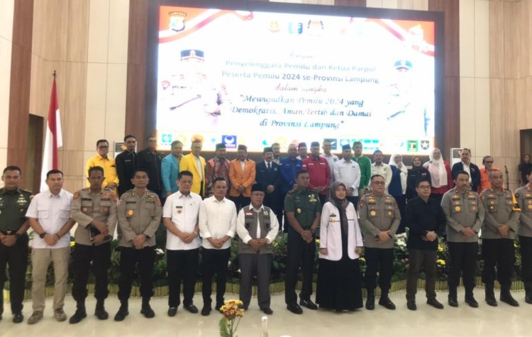 Kapolda Lampung Silaturahmi  dengan Penyelenggara dan Peserta Pemilu