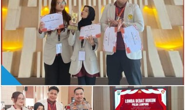 Mahasiswa Universitas Saburai Juara II Lomba Debat Hukum Polda Lampung