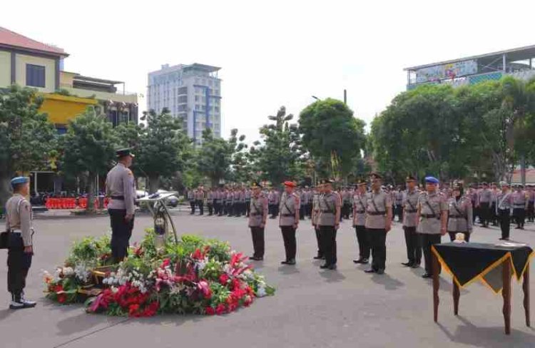 Dua Jabatan Kasat dan Empat Kapolsek di Lingkungan Polresta Bandar Lampung Diserahterimakan