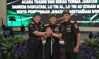 Tongkat Komando Danrem 043/Gatam Diserahterimakan