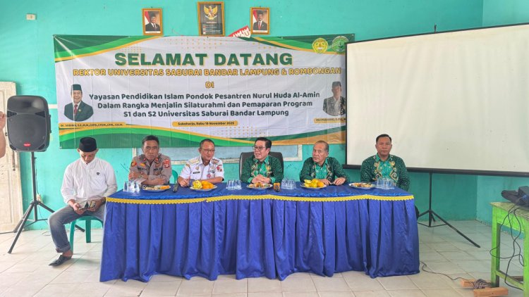 Rektor Saburai Safari Religius ke Ponpes Nurul Huda Al Amin, Tegaskan Komitmen Dekatkan Pendidikan Tinggi ke Lingkungan Pesantren