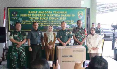 Dandim 0410/KBL Hadiri RAT Primer Koperasi Kartika Gatam 10 Tutup Buku Tahun 2025