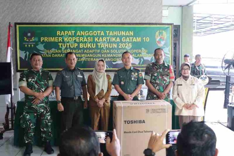 Dandim 0410/KBL Hadiri RAT Primer Koperasi Kartika Gatam 10 Tutup Buku Tahun 2025