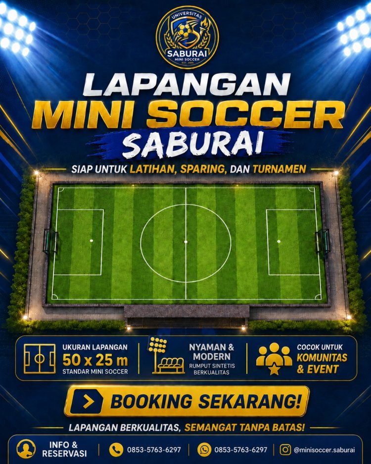 Universitas Saburai  Bangun Lapangan Mini Soccer